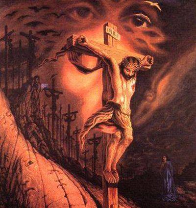 Octavio Ocampo Jesus Crucifixion illusion