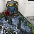 3D Loch Ness monster art illusion thumb